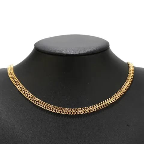 Stainless Steel Double Braided Curb Chain 18K Gold Plated Metal DIY Jewelry Chain For Men Necklace Bracelet Making