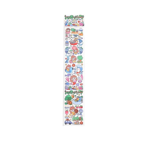 Infeel.Me Washi Tape Langer Streifen Happy Life Serie Cartoon Planer Dekorative Aufkleber Scrapbook Journal Zubehör