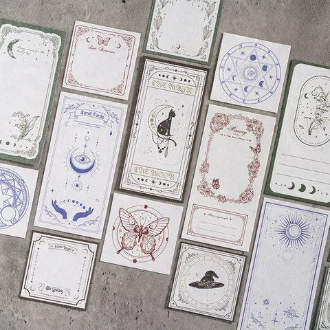 Vintage Stern und Mond Notizblock Spezialpapier Abreißbare Haftnotizen Kreative Schreibwaren Journaling Zubehör