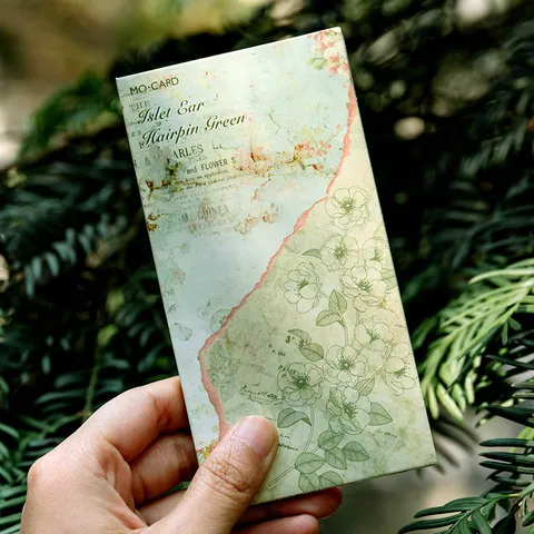 Vintage Floral Memo Pad Decorative Material Message Paper Aesthetic Stationery Note Pad For Journaling Scrapbooking