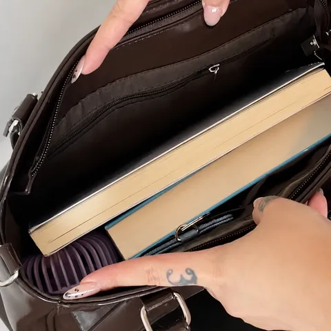Bolso Ita de Motocicleta Transparente de Cuero PU Gran Capacidad Bolso de Hombro Cruzado con Ventana Transparente para Mujeres Adolescentes
