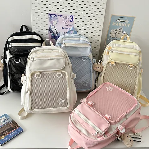Mochila Ita de Gran Capacidad Linda Escuela Secundaria Itabag Estilo Ins Bolso Escolar Japonés Mujer JK Anime Estudiante