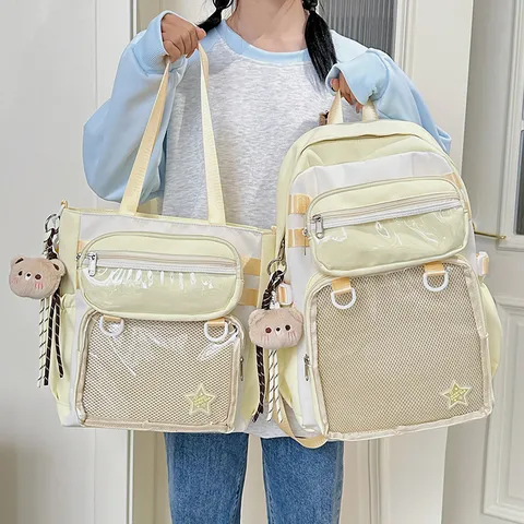Mochila Ita de Gran Capacidad Linda Escuela Secundaria Itabag Estilo Ins Bolso Escolar Japonés Mujer JK Anime Estudiante
