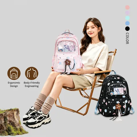 Mochila Escolar Impermeable de Gran Capacidad para Chicas Adolescentes Estampado Cielo Estrellado Bolsa de Viaje Casual Ligera Ergonómica