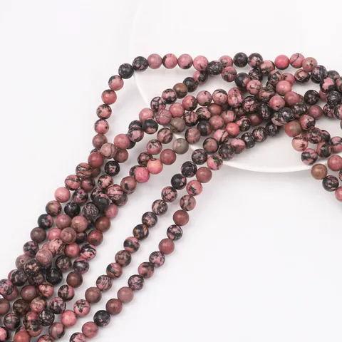 Natural Stone Round Loose Beads Smooth Spacer Beads Strand For DIY Bracelet Necklace Handmade Jewelry Making Components
