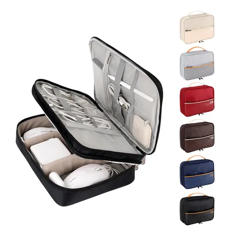 Große Kapazität Reise Digital Gadget Organizer Tasche Dreischichtige Tragbare Aufbewahrungstasche Für Powerbank USB Kabel