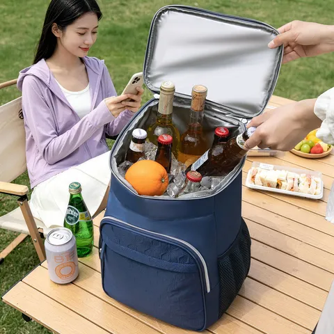 Waterproof Insulated Backpack Thermal Cooler Bag Large Capacity Picnic Travel Lunch Rucksack For Outdoor Sports