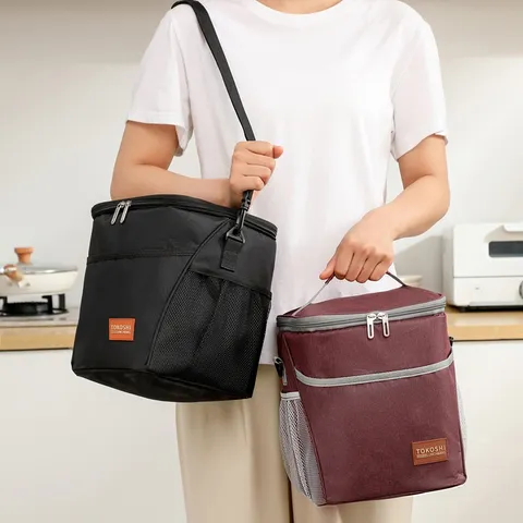 Thickened Insulated Lunch Bag Waterproof Oxford Cloth Portable Thermal Bento Box Tote Cooler Bag For Picnic Work Travel