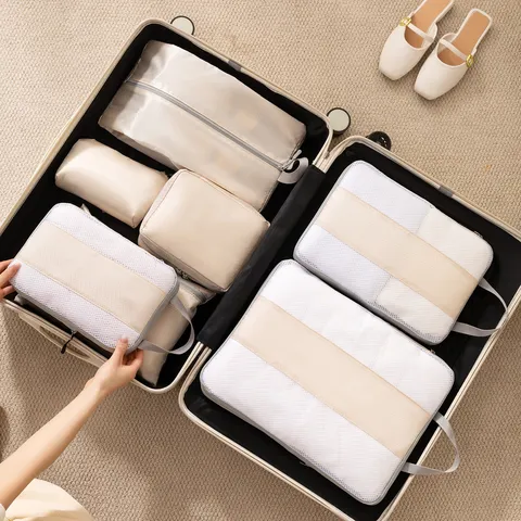 Reise Kompression Packtaschen Set Gepäck Organizer Taschen Für Kleidung Kosmetik Reiseutensilien Aufbewahrung
