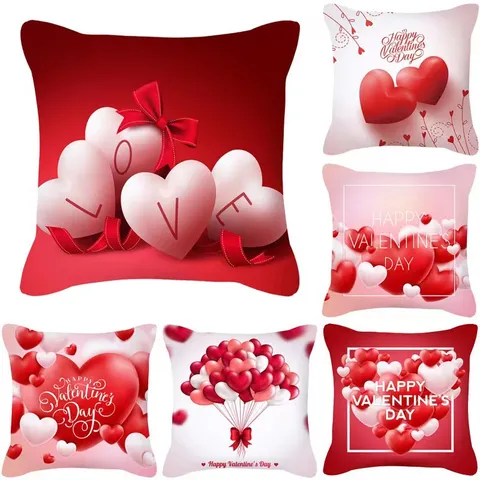 San Valentino Amore Cuore Federa per Cuscino Peluche Corto Federa Decorativa per Divano Soggiorno Camera da Letto Arredamento