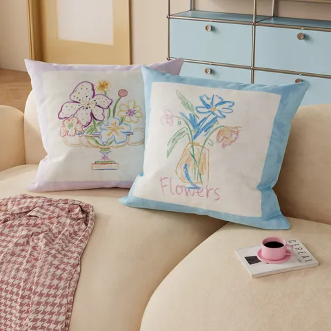Decorative Throw Pillow With Insert Couch Cushion Cover For Living Room Bedroom Sofa Home Decor Blend Fabric