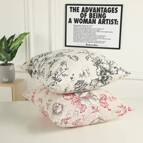 Fodera Per Cuscino Floreale Retro Europeo Federa Quadrata Decorativa Per Divano Soggiorno Camera Da Letto