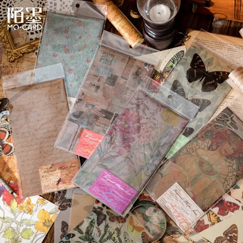 Retro Literary Journaling Material Pack Scrapbooking Paper Decorative Stationery Supplies