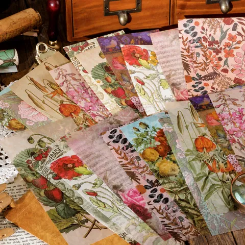 Retro Literary Journaling Material Pack Scrapbooking Paper Decorative Stationery Supplies