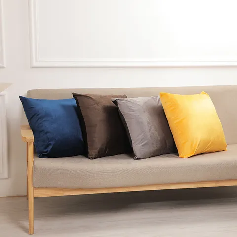 Federa per Cuscino in Velluto Tinta Unita Moderno Minimalista Quadrato Copricuscino Morbido per Divano Letto Decorazioni per la Casa