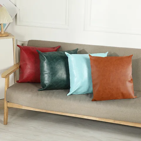 Federa per Cuscino in PVC Tinta Unita Stile Nordico Moderna Federa Decorativa per Soggiorno Camera da Letto Divano Decorazioni Casa