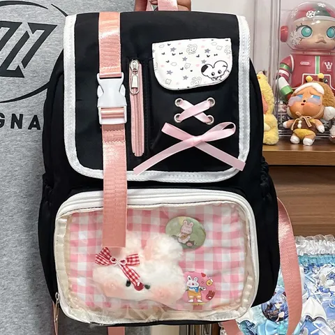Zaino Scolastico Ita Bag in Stile Giapponese Anime per Studenti Donne Casual Grande Capacità