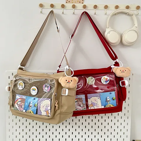 Bolso Ita Transparente Japonés Gran Capacidad Casual Hombro Bandolera Bolsa Escolar