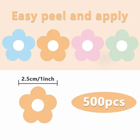 Buntes Smiley-Gesicht Und Blume Design Runde Selbstklebende Etiketten Aufkleber Für Kinder Schule Schreibwaren Geschenk Dekor