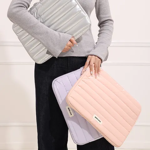 Borsa Custodia per Laptop Trapuntata Portatile Puffer Custodia Impermeabile Leggera Valigetta Business per Notebook Tablet