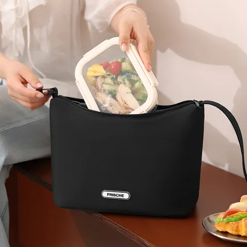 Borsa Termica Pranzo Isolata in Tessuto Oxford Portatile Impermeabile Termico Scatola Bento Borsa Tote Casual Commuter Conservazione Alimenti Borsa a Mano