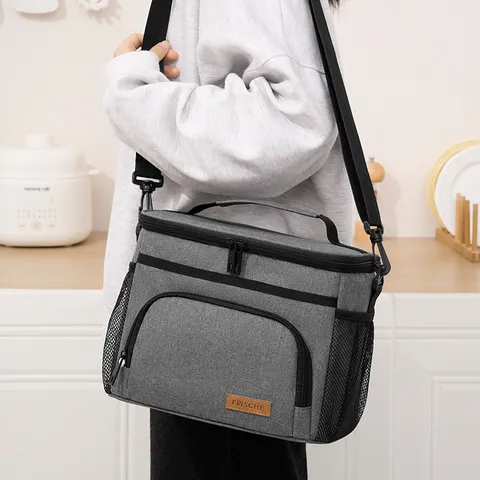 Borsa Termica Isolata di Grande Capacità Borsa Impermeabile Portatile per Pranzo da Picnic per Lavoro Viaggio Auto