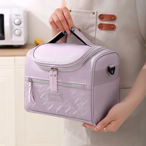 Borsa Termica Portabile Impermeabile Trapuntata a Rombi Borsa Termica per Lavoro Picnic Viaggio