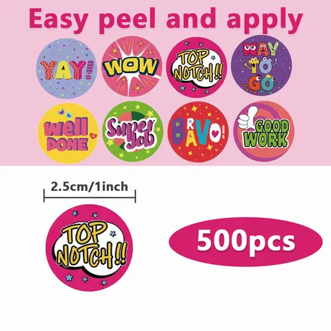 Colorful Encouragement Stickers Motivational Reward Adhesive Labels For Kids Students School Office Supplies