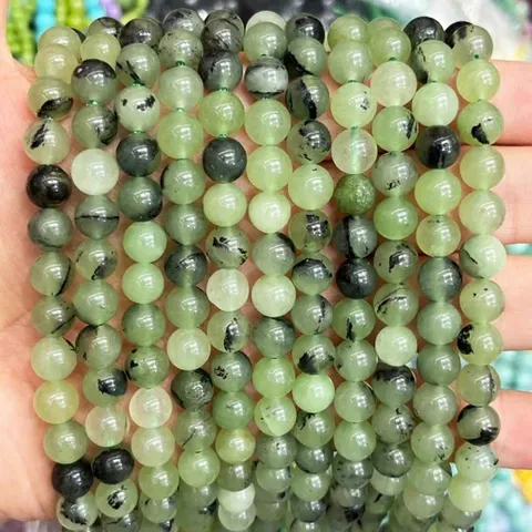 Perles Vrac Texture Naturelle Rondes Coupé Poli Jade Perles Multicolore Pour DIY Bracelet Fabrication De Bijoux Vente En Gros