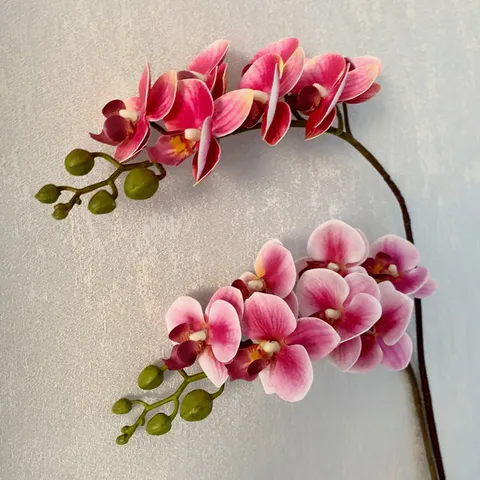 European 3D Phalaenopsis Artificial Flower Mini Silk Orchid Branch For Home Wedding Party Decoration