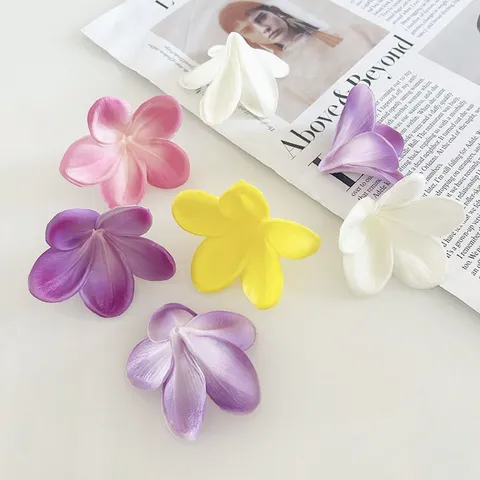 Artificial PU Plumeria Flower Heads Fake Flowers For Wedding Party DIY Craft Hair Accessories Home Decoration