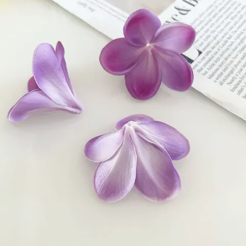 Artificial PU Plumeria Flower Heads Fake Flowers For Wedding Party DIY Craft Hair Accessories Home Decoration