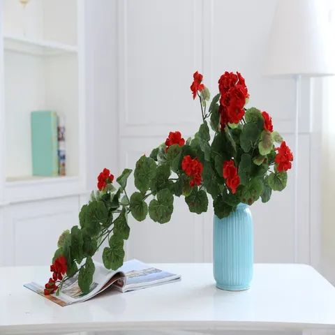 Artificial Flower Vine Simulation Hydrangea Rose Green Plant Wall Hanging Wedding Restaurant Home Decor