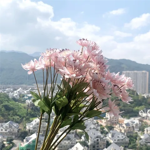 Artificial Dandelion Silk Flower Stem Fake Floral Bouquet For Home Living Room Wedding Party Decorative Craft