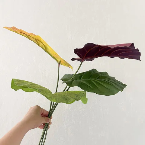 Artificial Heart Leaf Banyan Leaf Silk Plant Fake Tree Leaves For Home Outdoor Decor Floral Arrangement