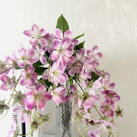 Artificial Silk Flower Branch Fake Jasmine Floral Stem For Home Living Room Hotel Table Wedding Party Decor
