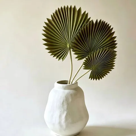 Artificial Palm Leaf Morandi Color Fake Plant Stem Home Table Greenery Decor Photography Props Arrangement