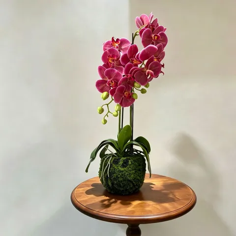 New Chinese Artificial Phalaenopsis Orchid Potted Plant Silk Simulation Flower For Home Hotel Wedding Decor