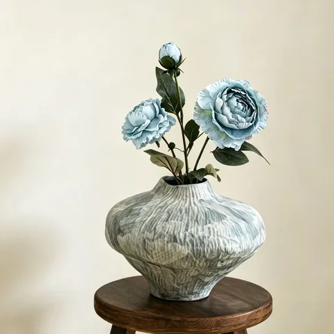 Ramas de Flores de Peonía Artificiales Estilo Pintura al Óleo Vintage Ramo de Peonías de Seda Para Hogar Salón de Hotel Fiesta de Boda Arreglo Floral