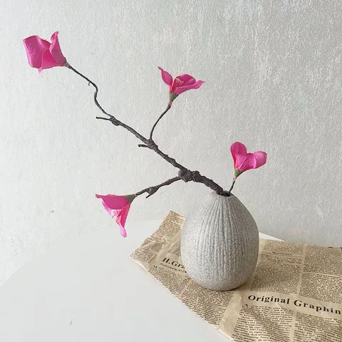 New Chinese Style Artificial Bougainvillea Flower Branch Silk Plant Fake Flower For Home And Living Room Decor