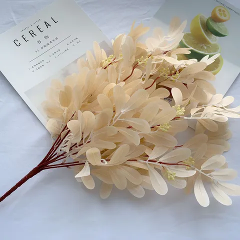 Artificial Money Plant Fake Greenery Branch 9-Fork Jujube Leaves For Home Wedding Party Simulation Floral Decor