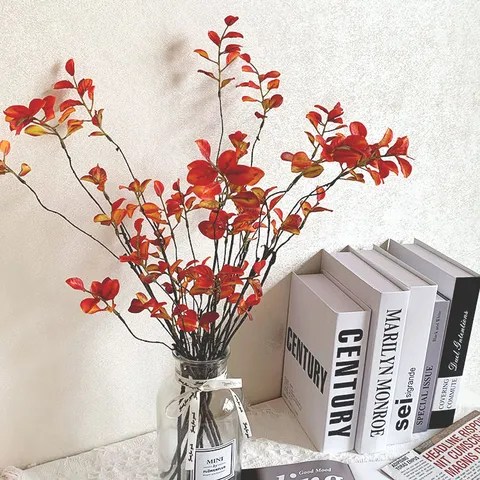 Artificial Maple Leaf Branches Fake Autumn Leaves Dead Branches For Hotel Lobby Restaurant Home Decor Floral Arrangement