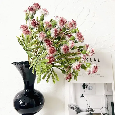 Artificial Silk Flower Bouquet Dandelion Thistle Fake Flowers For Home Decor Wedding Photography Floral Arrangement