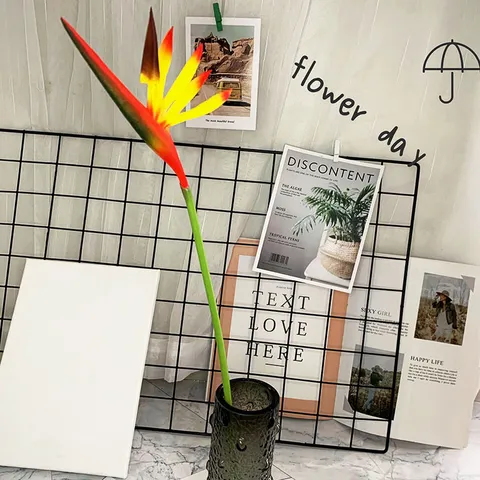 Artificial Bird of Paradise Flower PU Simulation Strelitzia Reginae Fake Plant For Home Office Indoor Room Decor