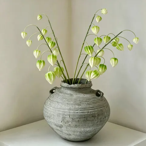 Artificial PU Chinese Lantern Fruit Physalis Branch Fake Plant Floral Material For Wedding Hotel Home Decoration