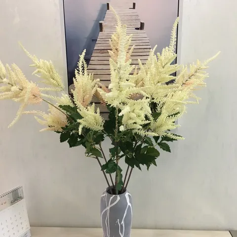 Artificial Astilbe Flower Bouquet Silk Cloth Fake Floral For Wedding Ceiling Backdrop Home Party Decoration
