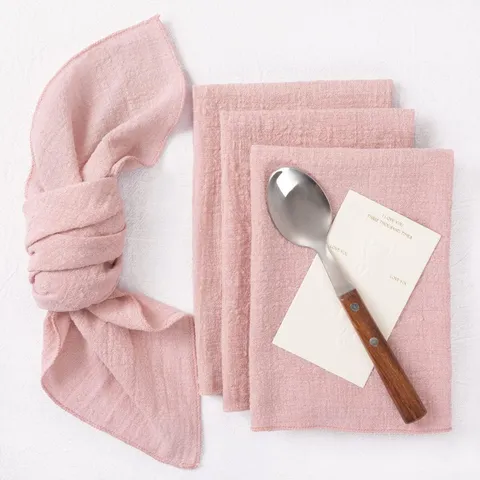 Nordic Pure Cotton Cloth Napkin Pleated Western Dinner Mat Wedding Party Table Decoration Soft Table Cloth Napkins