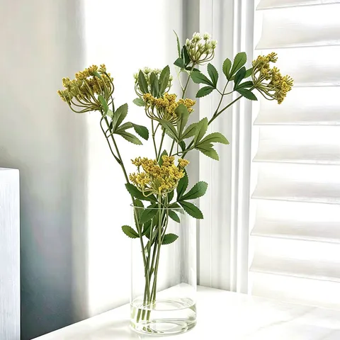 Artificial Silk Flower Two Fork Lace Simulated Plant Branch For Home Living Room Wedding Party Decorative Floral Arrangement