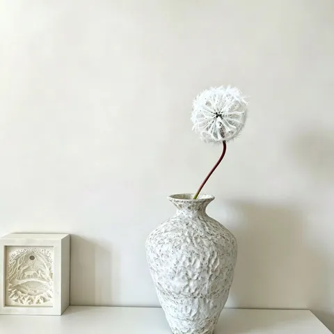 Artificial Dandelion Single Stem Silk Flower Minimalist Minimal Floral Arrangement For Home Wedding Restaurant Decor