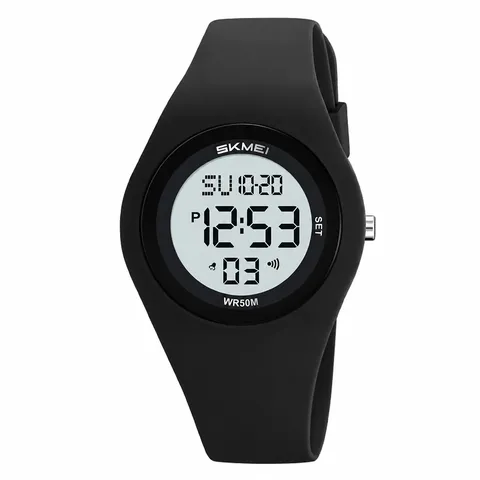 Montre Numérique de Sport Étanche Bracelet en Silicone Boîtier ABS Montre Électronique pour Étudiants Hommes Femmes Décontractée Lumineuse Extérieur